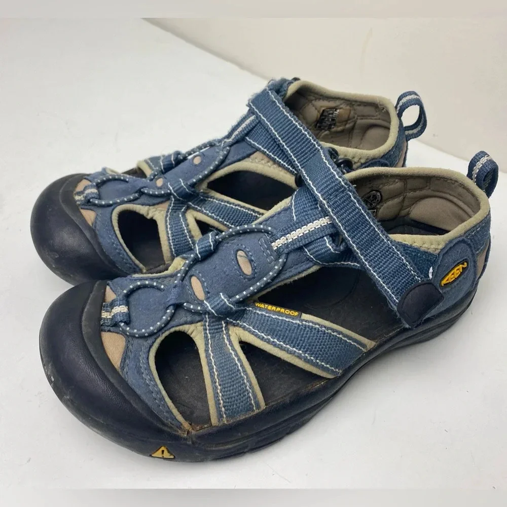 KEEN Blue Gray Venice H2 Waterproof Hiking Sandals, size 3